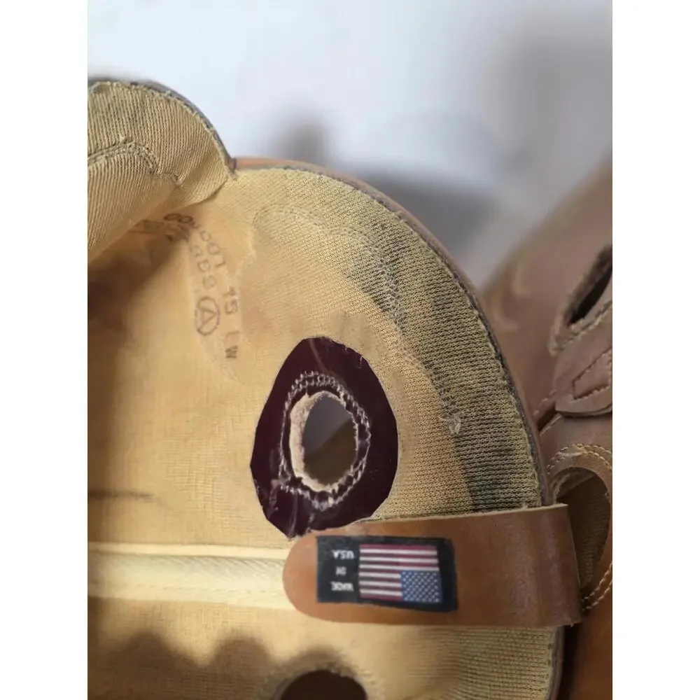 vintage acme western boots leather mens shoes pull on sz 15 EW